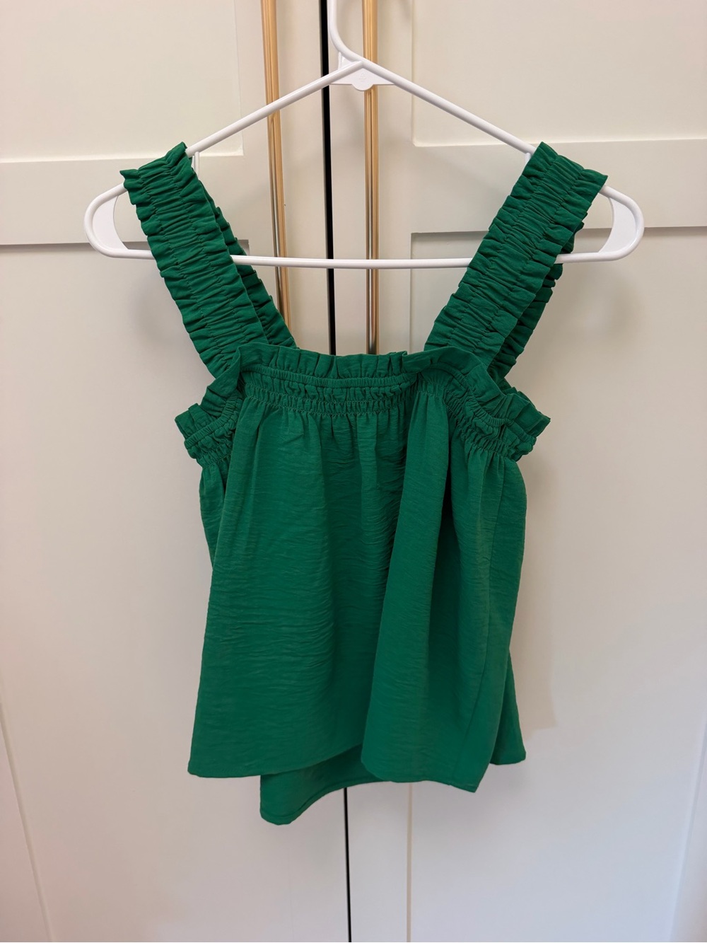 Copper Key Green Ruffled Strap Girls Top - Picture 2 of 3